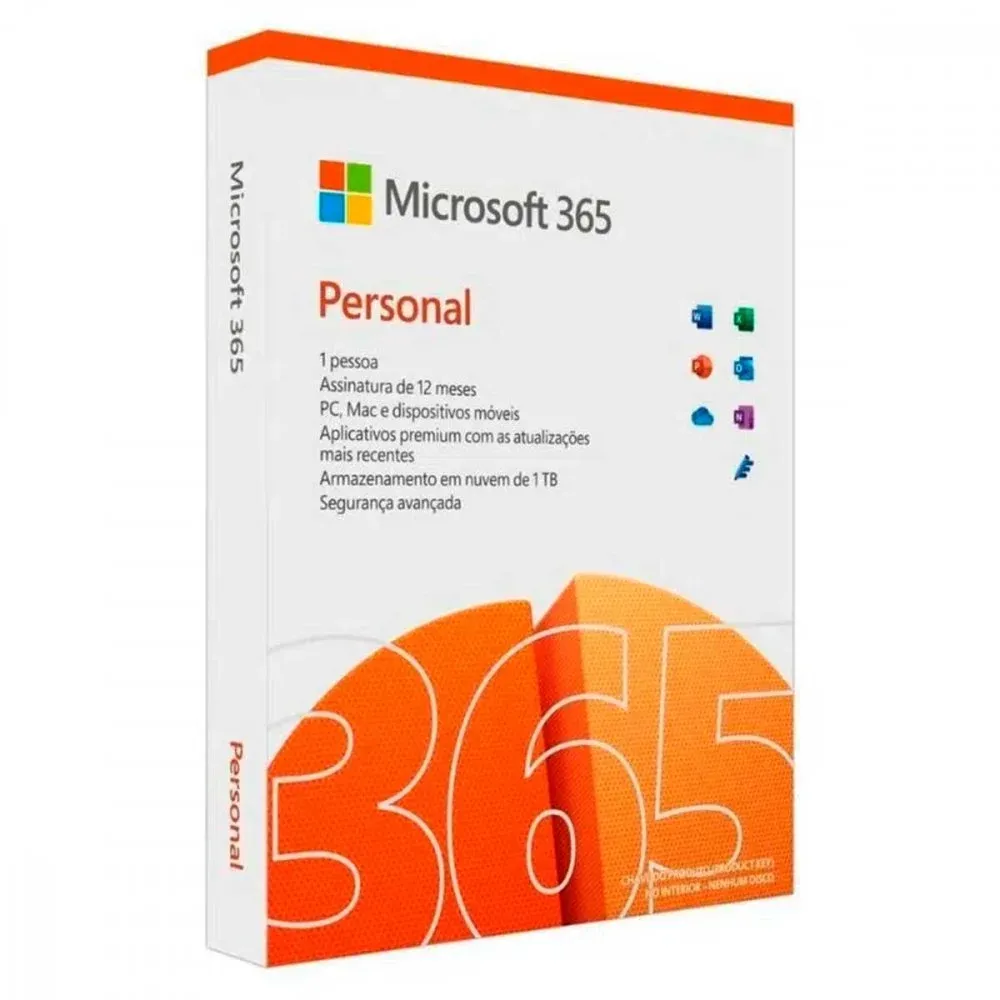 Microsoft Office 365 Personal, 1 Usuário Com 1tb Na Nuvem - Qq2-01386