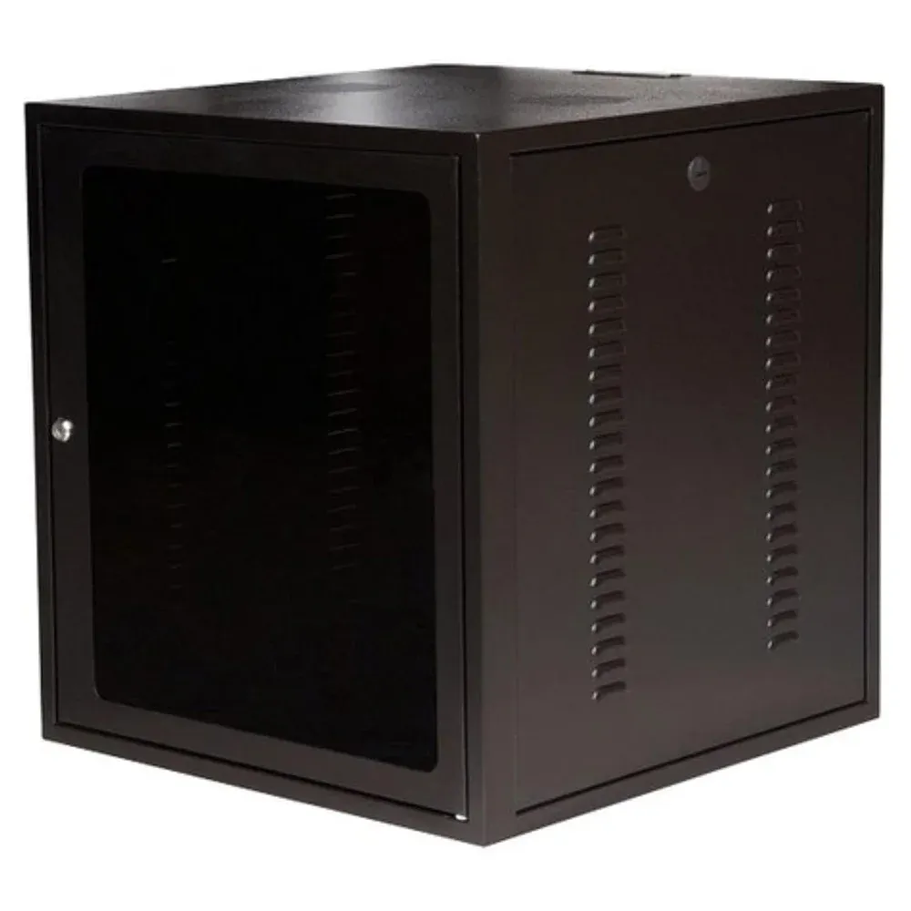 Mini Rack Max Eletron 12U X 19P, 400mm, Visor Acrilico, Preto
