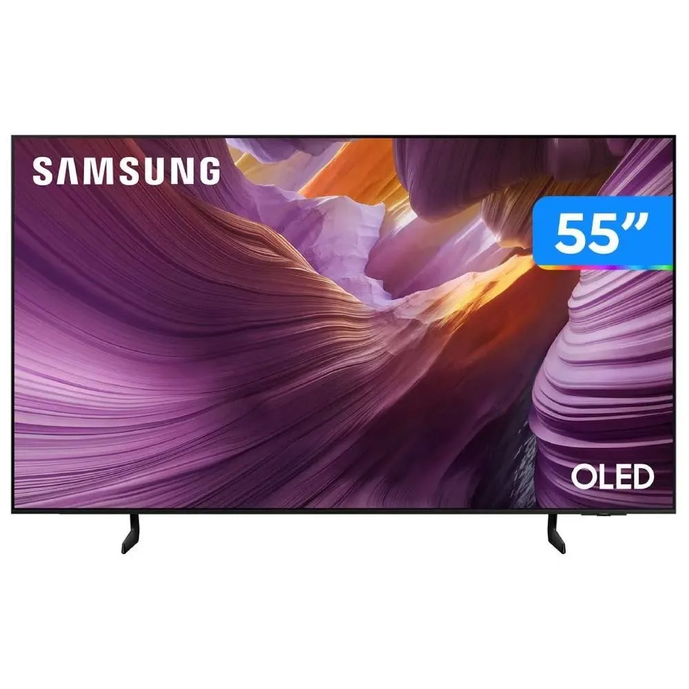 Smart TV 55"" Samsung 4K OLED S85F QN55S85FAGXZD 120Hz Tizen NQ4 AI Gen2 Bixby Alexa 4 HDMI