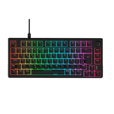 Teclado Sem Fio Mecânico Gamer Husky Nomadic, RGB, Switch Gateron G Pro Brown, Bluetooth, ABNT2, Preto - HTG800PTMA