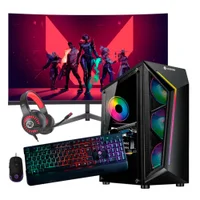 "Computador Gamer Intel Core i7 11ª Geração 32gb Ram, 1TB Nvme, RTX 3060 12gb, Monitor 24"" 165hz Com Áudio - Preto"