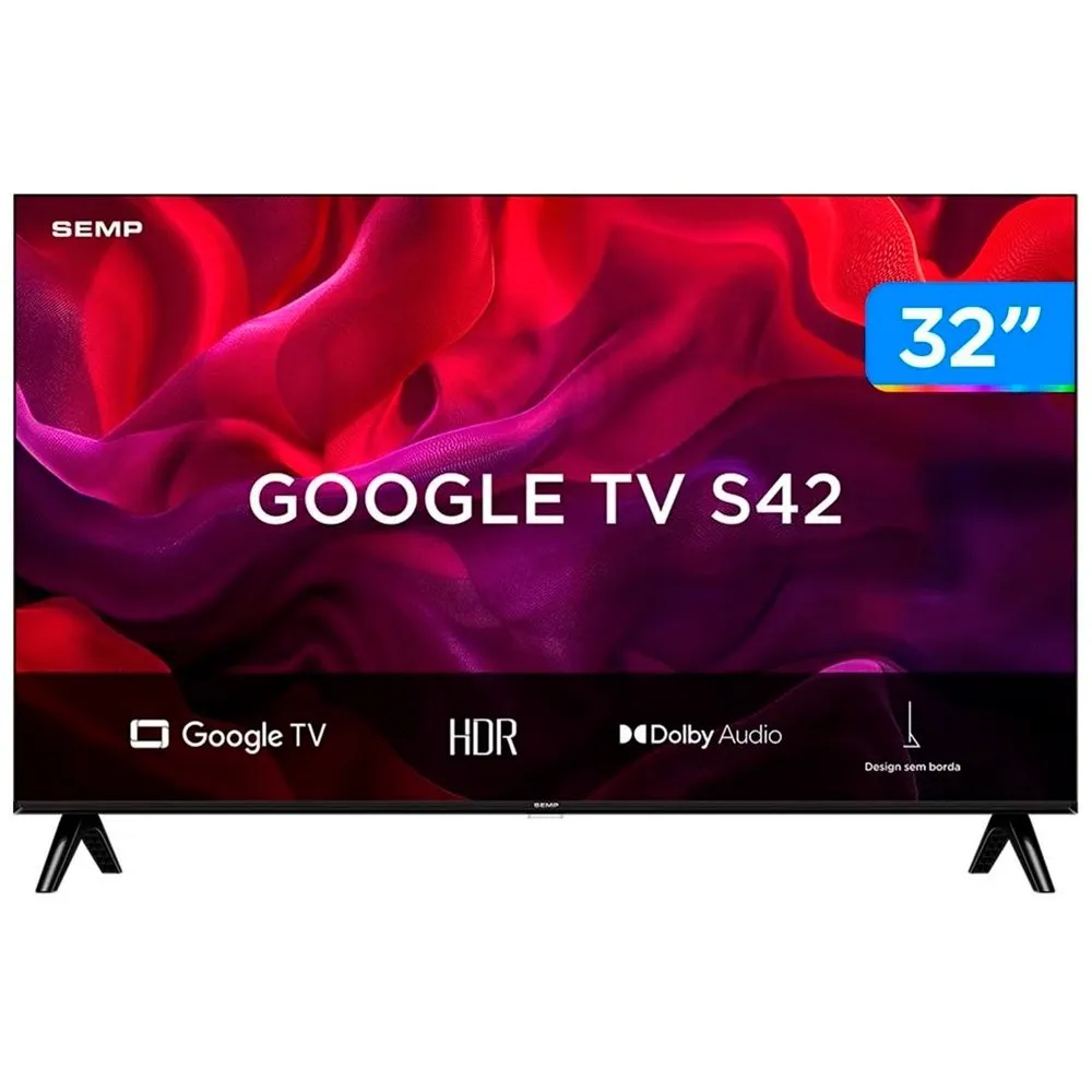 Smart TV 32"" TCL HD LED 32S42 Google TV 2 HDMI