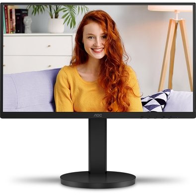 "Monitor AOC 22"", Full HD, 75Hz, VA, HDMI e VGA, Ângulo Ajustável, Altura Ajustável, Preto - 22B3HMF"