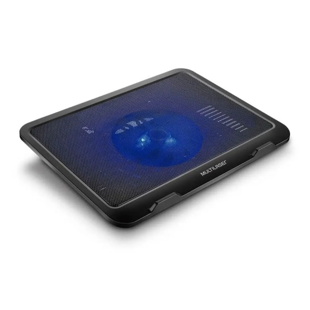 "Base com Cooler para Notebook Multi Slim, Até 17"", 2x USB, LED, Preto - AC263"