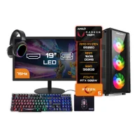 "PC Gamer Completo Bluepc Amd Ryzen 5 8500g 16gb Ddr5 SSD 960gb Monitor 19"" - Kit Gamer Teclado Mouse Headset"