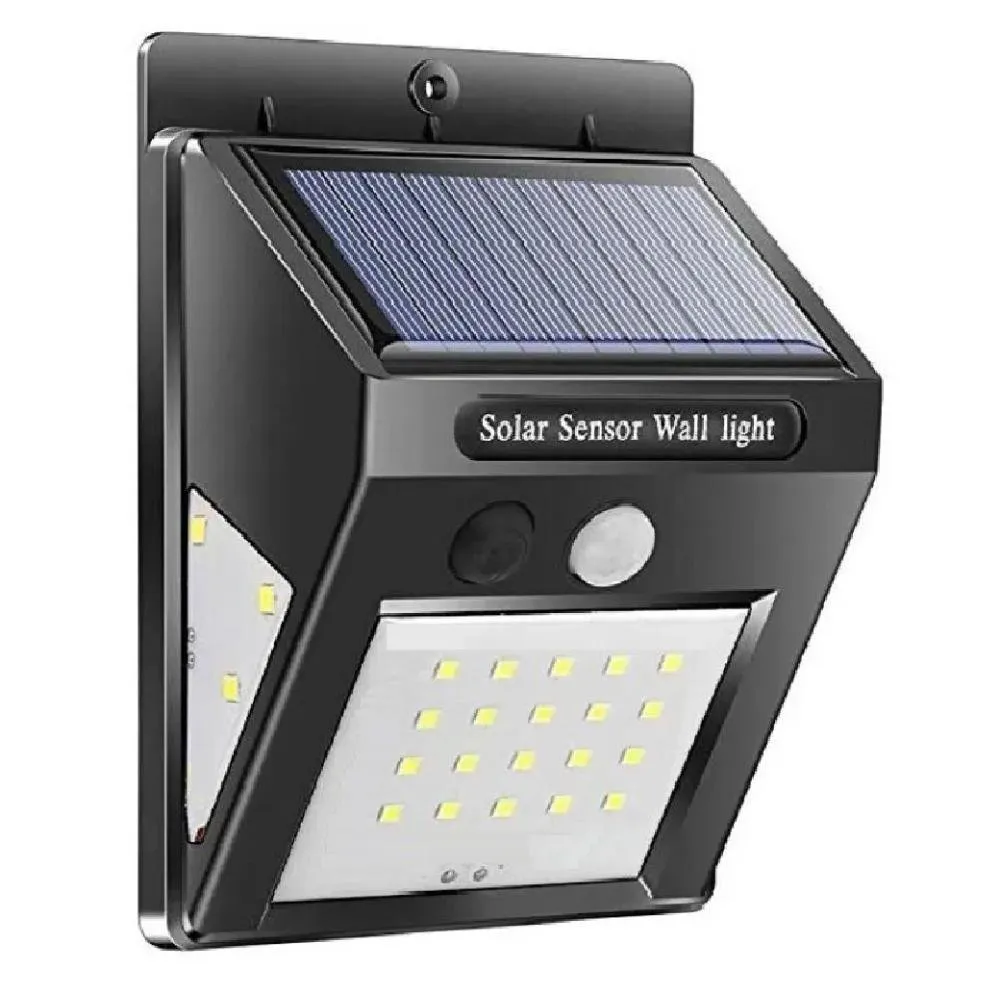 Luminária Arandela Luatek, LED, Para Jardim, Com Sensor De Presença e Movimento, Com Energia Solar
