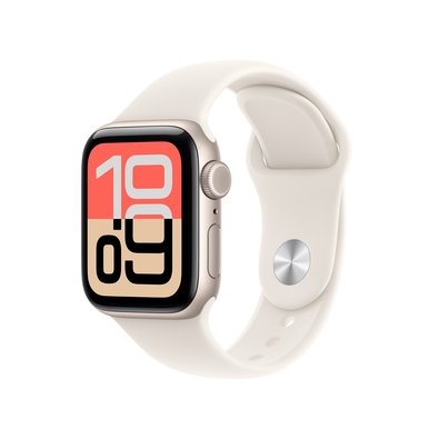 Apple Watch SE 3 GPS + Cellular, Caixa Estelar de Alumínio de 44 mm, Pulseira Esportiva Estelar, Tamanho M/G - MEPF4AM/A