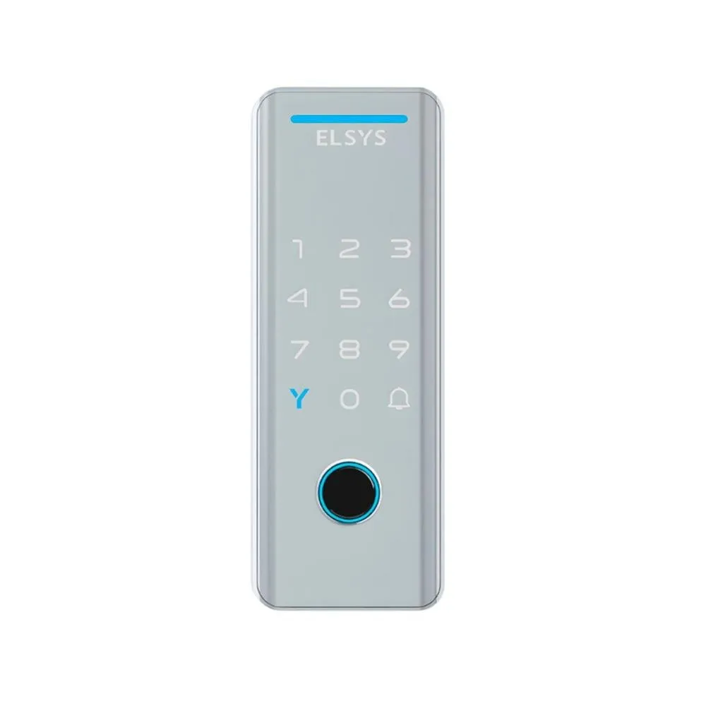 Fechadura Digital de Sobrepor ELSYS, Bluetooth, Com Biometria, Prata - ESF-DS4100V