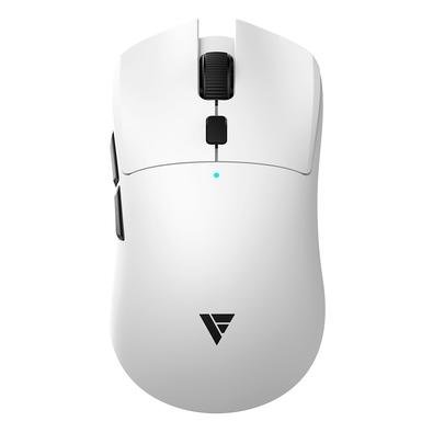 Mouse Gamer Force One Hoku Pro-wh, 26.000 DPI, 4 Switchs Alternáveis, Dual Mode Wireless ou Wired USB-C, Recarregável, Branco - FR.MO.HK.02