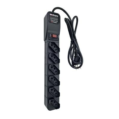 Filtro de Linha + Protetor TS Shara, 6 Tomadas, Bivolt, Preto - 554