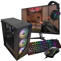 "PC Gamer Completo Studiopc Ryzen 5 5600gt, 16gb Ram, SSD 512gb, 500w 80 Plus, 3 Fans RGB, Monitor LED 21"", Fone Headset, Teclado E Mouse - 6057974"