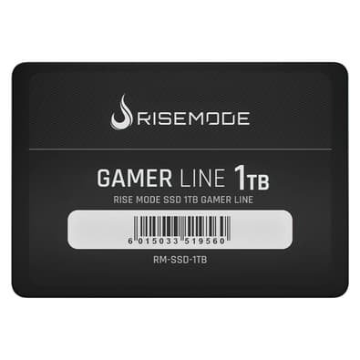 SSD Rise Mode Gamer Line, 1TB, SATA III, Leitura: 530MB/s, Gravação: 520MB/s, Preto - RM-SSD-1TB