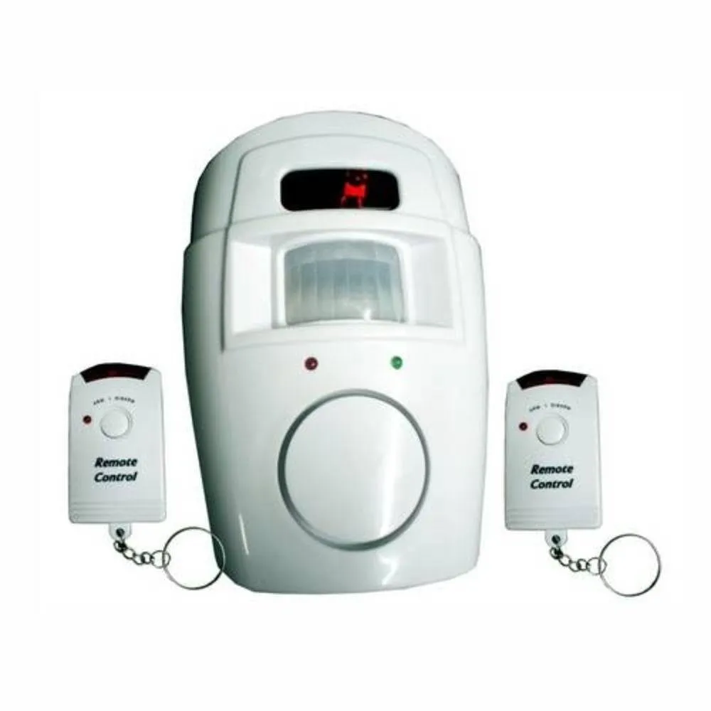 Kit Alarme Residencial Sem Fio 2 Controles Sensor De Presenca E Sirene 105db