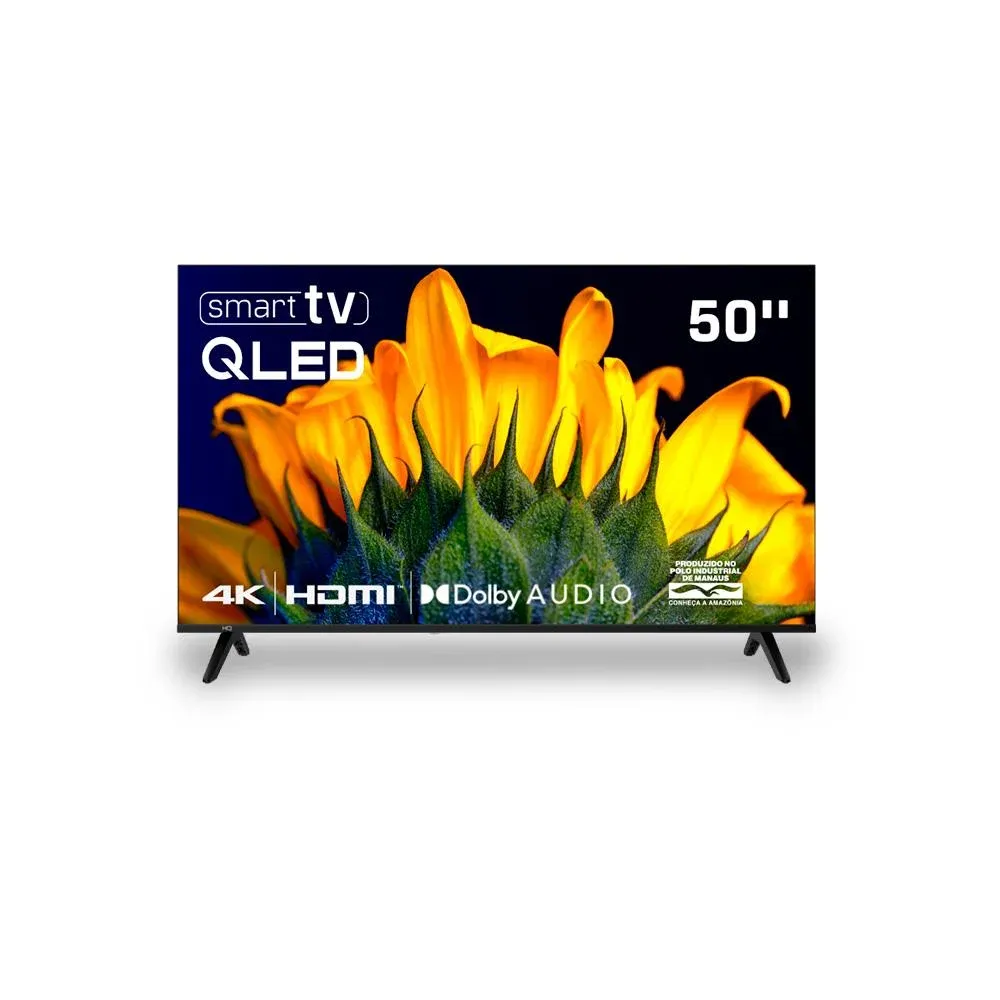 Smart Tv Hq QLED 50 "" Hq-qLED50sm 4k Wi-fi Bluetooth, Dolby Audio, Apps, Netflix, Youtube E Prime Video, 3 HDMI