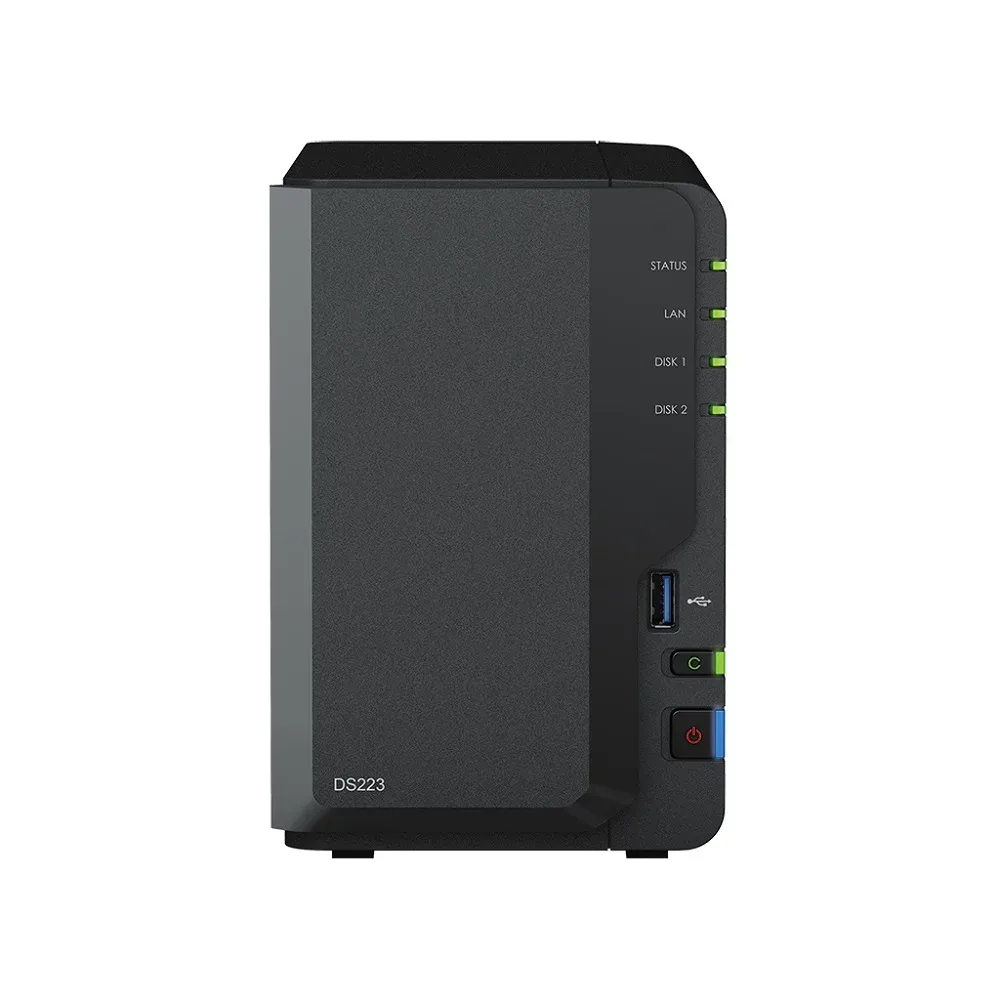 Storage Nas, Synology, Ds223 Diskstation Realtek Rtd1619b, 2GB DDR4, 1xRJ-45, 1gbe, 2 Baias, Torre S/ HD