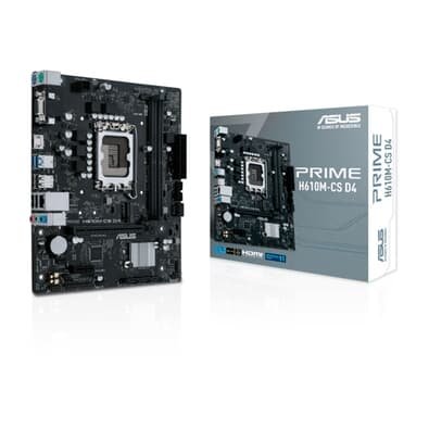 Placa Mãe ASUS PRIME H610M-CS D4, LGA 1700, mATX, DDR4, Preto - 90MB1B60-C1BAY0