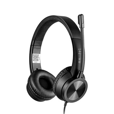 Headset Multilaser HF1100, Drivers 40mm, USB + USB-C, Controle de Volume, Conforto, Preto - PH501