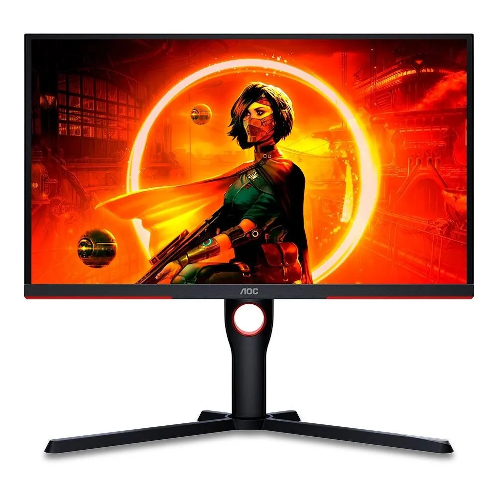 "Monitor Gamer AOC 24.5"", 240Hz, Full HD, 0.5ms, FreeSync Premium, HDR 10, DisplayPort e HDMI, Altura Ajustável - 25G3ZM"