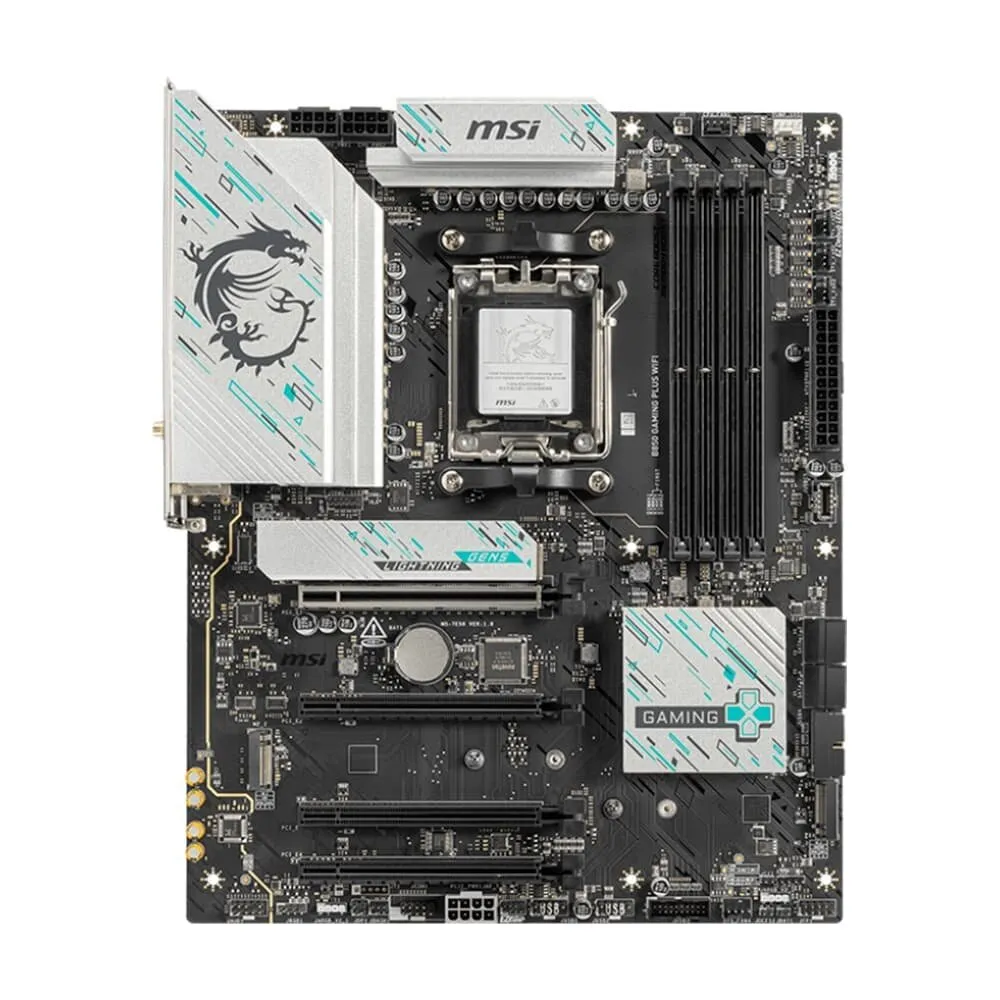 Placa Mãe MSI B850 GAMING PLUS WIFI, AMD, Socket AM5, ATX, DDR5 UDIMM, Wi-Fi 7, Preto - B850GPW