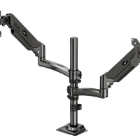 "Suporte Ergonômico Tipo Torre Multiarticulado de Mesa, 2 Monitores 17"" a 35"", Pistão a Gás, Preto, FH160L, ELG"