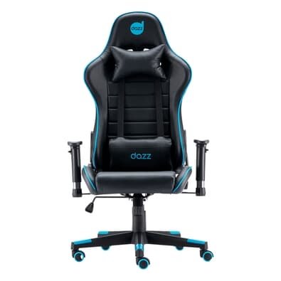 Cadeira Gamer DAZZ PRIME X V2, para Até 140KG, Inclinação 180 Grau, Claase 4, Preto e Azul - 62000155