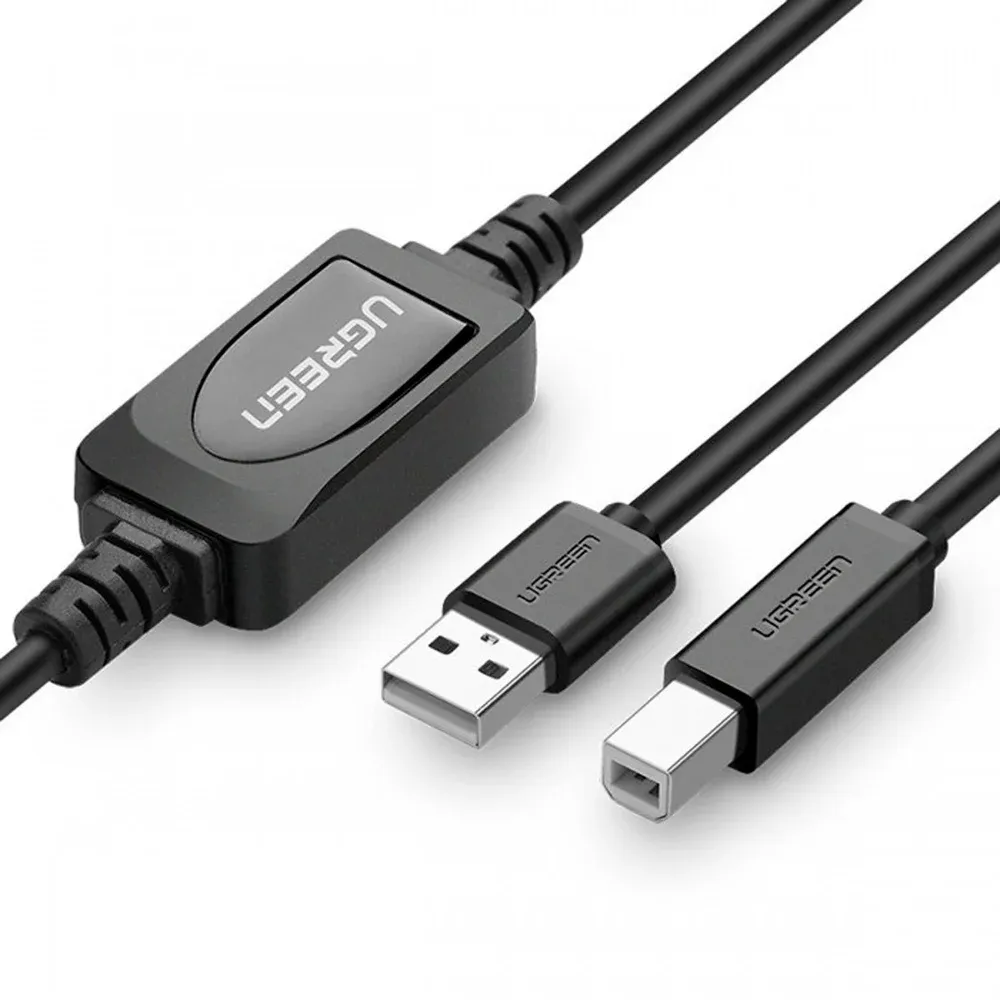 Ugreen Cabo Impressora Scanner Usb A X Usb B Amplificado 15m
