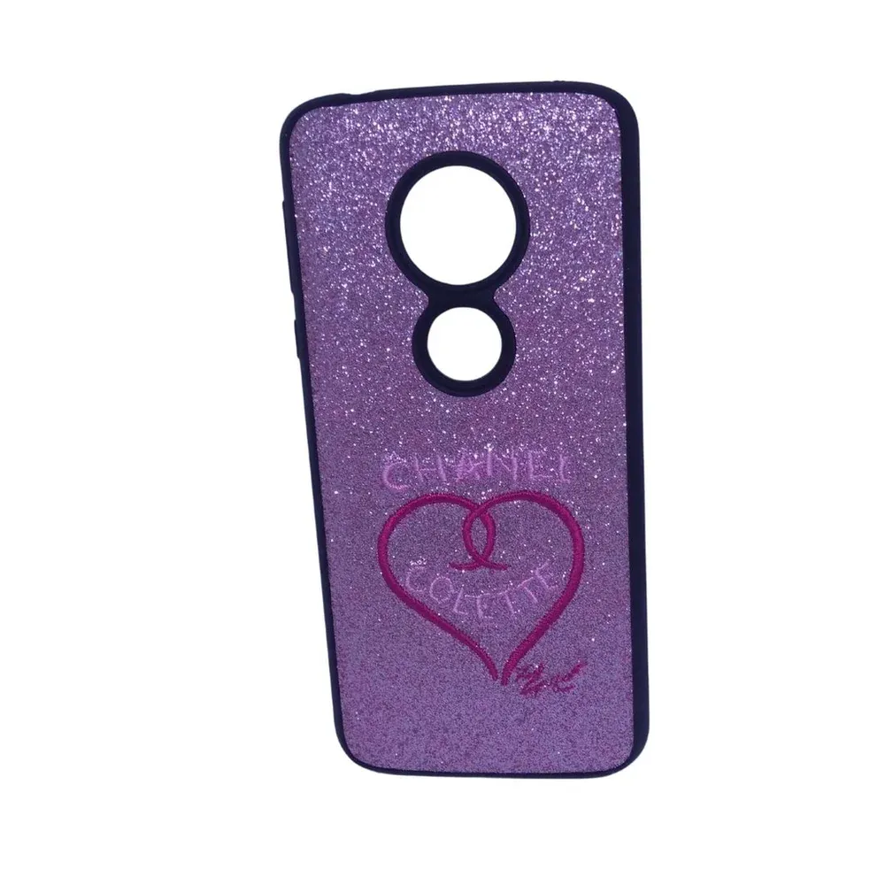 Capa Capinha De Celular Ante Queda Moto G6 Play Ou Moto E5 Variadas Moto G6 Play Ou Moto E5:coração Bordado