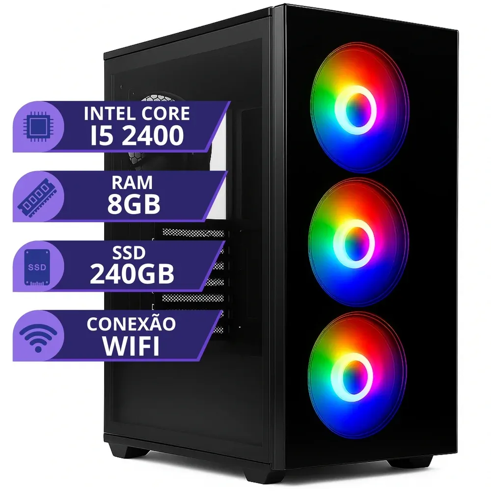 PC Gamer Balão.info Intel I5,  8GB RAM, SSD 240GB, Memoria 2400
