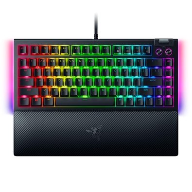 Teclado Mecânico Gamer Sem Fio Razer BlackWidow V4 75%, Chroma RGB, Hot-Swappable, Layout US, Preto - RZ03-05130200-R3U1