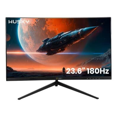 Monitor Gamer Husky Snow 23.6 LED Full HD, Curvo, 180Hz, 1ms, HDMI e DisplayPort, 99% sRGB, Adaptive Sync, Ajuste de Ângulo - HGMT000