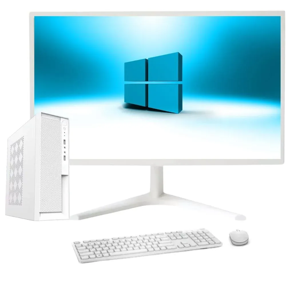 "Computador Branco Completo Compacto Intel Core I5, 16gb De Memória, SSD 512gb, WINDOWS 10, Monitor LED 19.5"" - 3green Slim 3gs-0113"