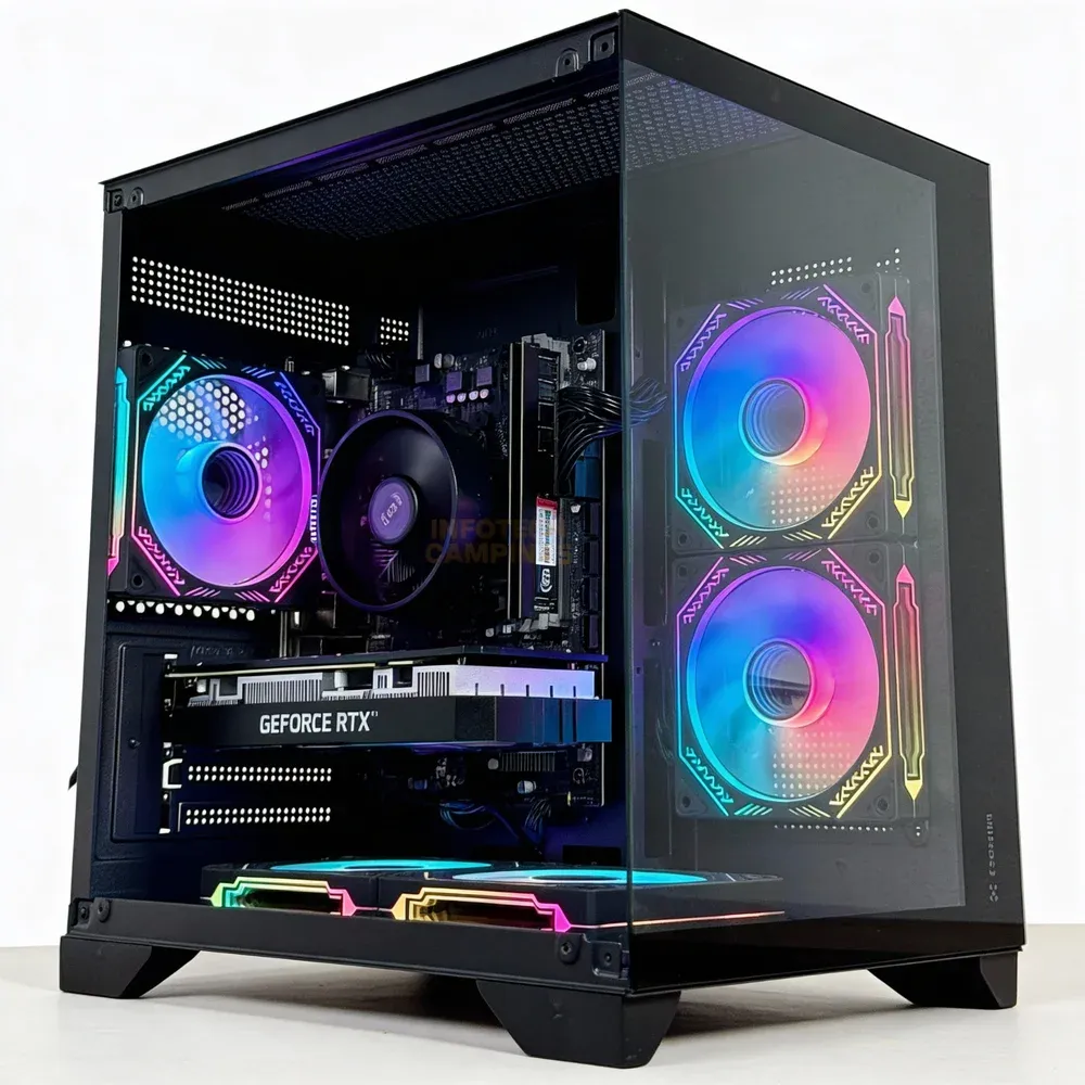 PC Gamer Aquario Preto Balão.info | Ryzen 5 5500 | RTX 3050 6GB | 16GB RAM | SSD NVMe 1TB | Windows 11 Pro