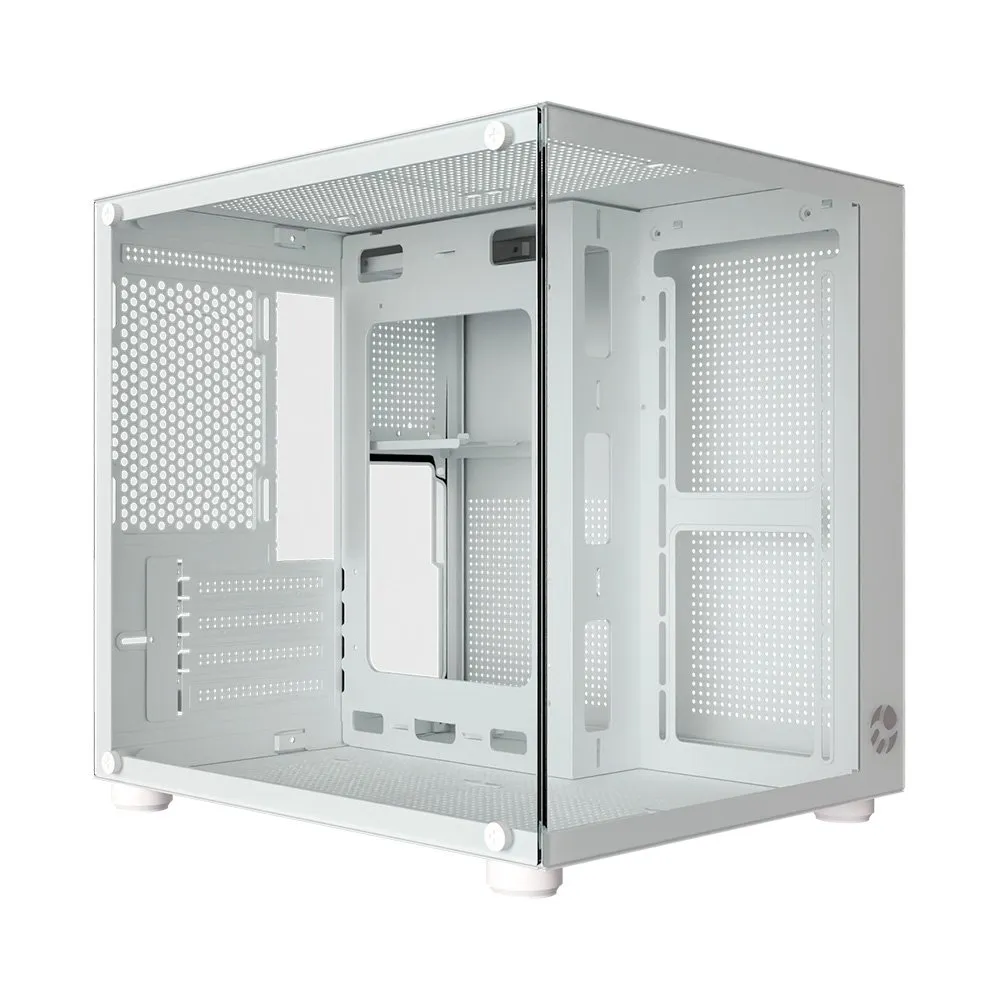 Gabinete Gamer Bluecase Pure BG-064, Micro-ATX, Mini-ITX, Lateral em Vidro, USB 3.0, Sem Fonte, Branco - BG-064WBX