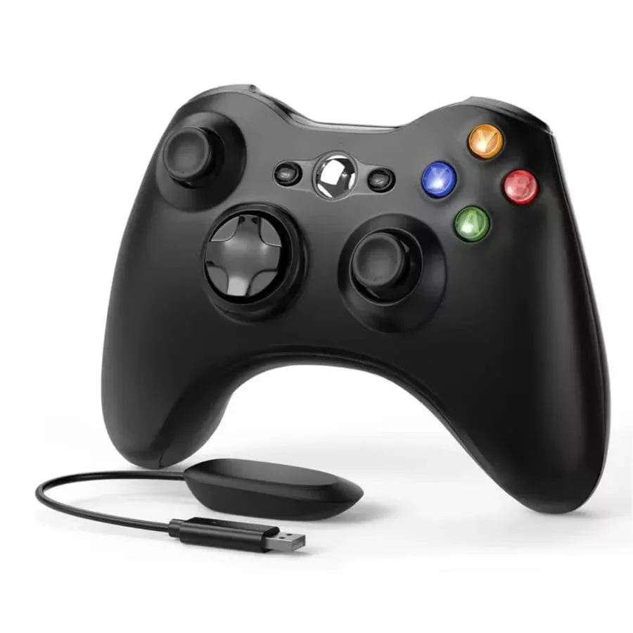 Controle XBOX 360 Com Fio Preto Video Game