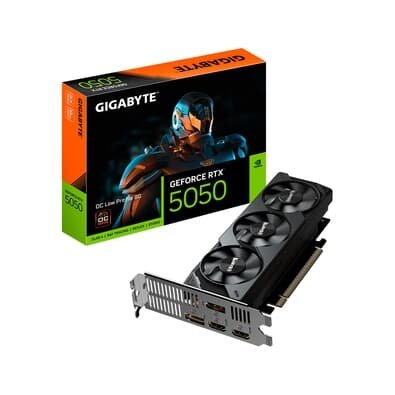 Placa de Vídeo RTX 5050 LOW PROFILE 8G - Gigabyte NVIDIA GeForce, 8GB GDDR6, 128bits, RGB,DLSS, Ray Tracing - GV-N5050OC-8GL