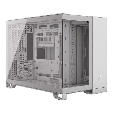 Gabinete Gamer Corsair 2500X, Mini-Tower, M-ATX, Frente e Lateral em Vidro Temperado, Sem FANs, Branco - CC-9011266-WW