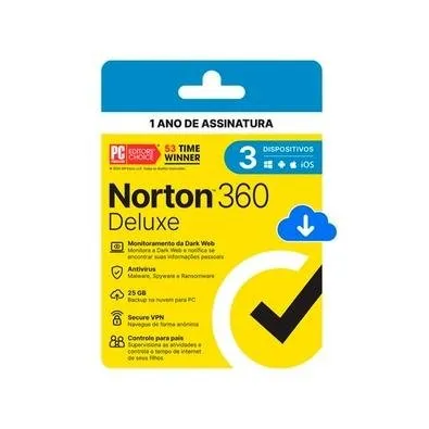 Norton 360 Deluxe 3 Dispositivos, 12 Meses, ESD - 21405649