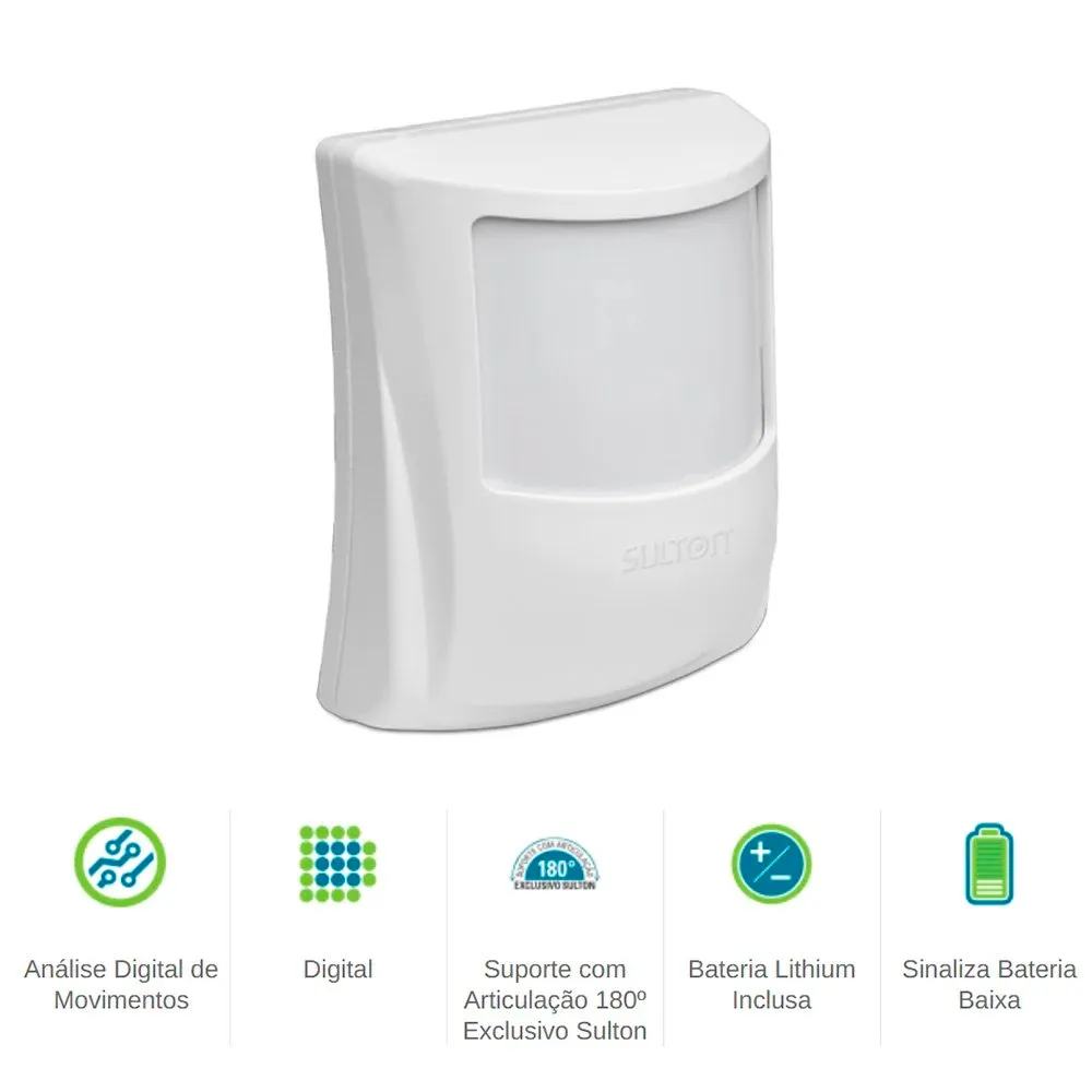 Sensor De Movimento Presença Digital Spw 415 Sem Fio Sulton