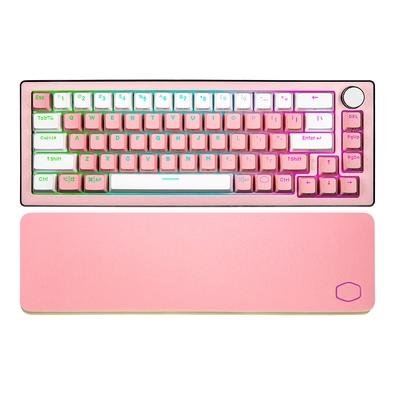 Teclado Mecânico Gamer Cooler Master CK721, RGB, Bluetooth, Switch Red, Sakura Edition, layout 65%, Rosa - CK-721-SKTR2-US