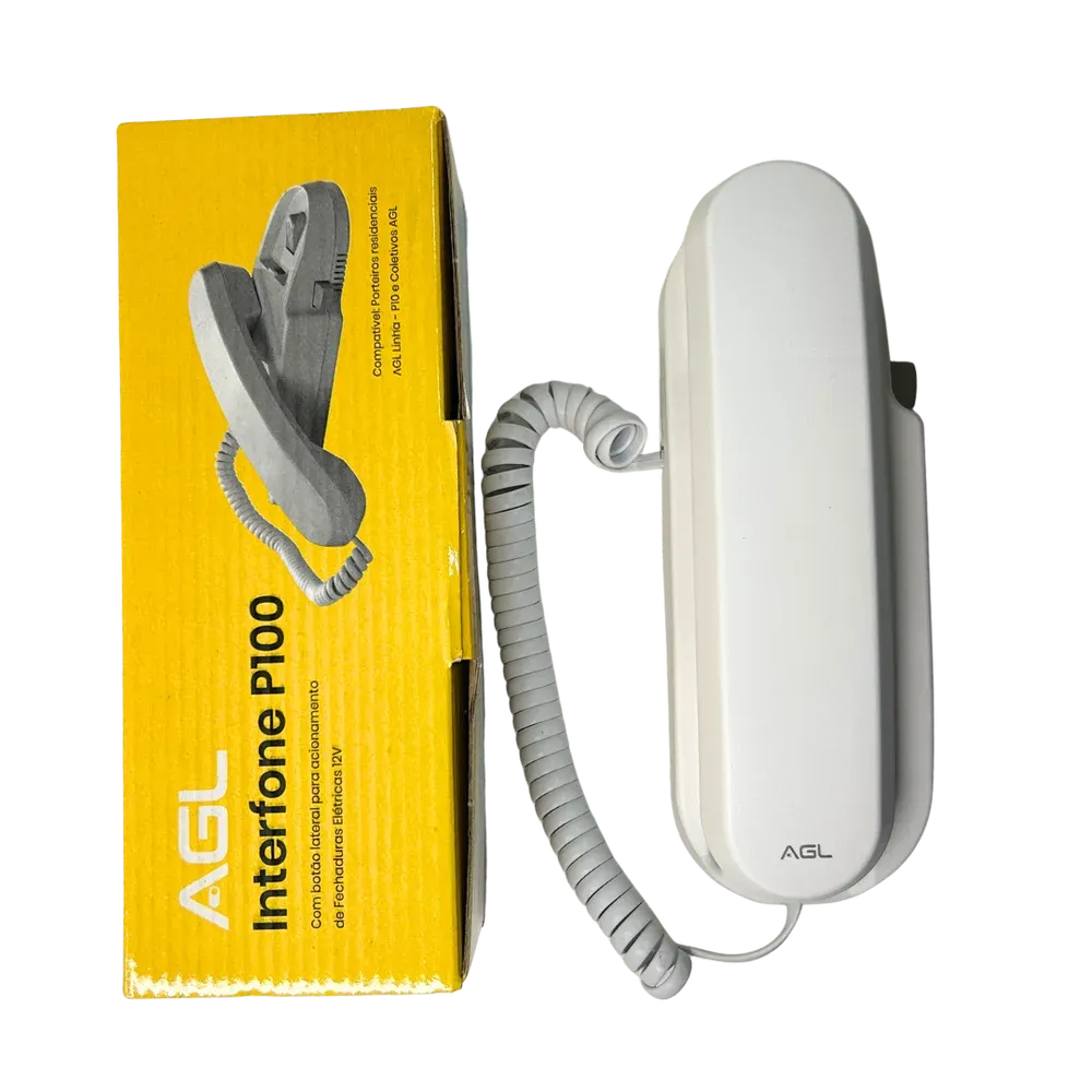 Interfone Extensão Universal Agl P-100 Com Botão P/ Fechadura Elétrica - Agl