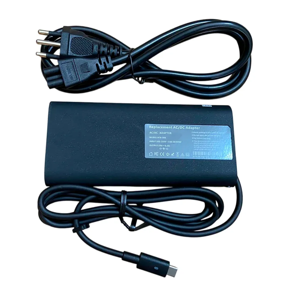 Fonte Carregador Para Notebook 20v 6.5a 130w Tipo C Atx-086