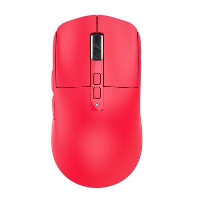 Mouse Gamer sem Fio Attack Shark X6 Ultraleve com Base de Carregamento Magnético RGB, Tri-Mode, 26.000 DPI, Sensor Óptico PAW3395, 7 Botões Programáveis - Vermelho